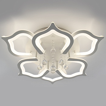 Светодиодная люстра СRYSTALwhite 02 60W R-4000K-600x190-white/white-220-IP20