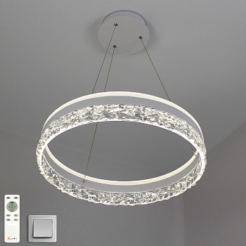 Управляемая светодиодная люстра STELLA ice 80W R-RC-500x1200-WHITE/CLEAR-220-IP20