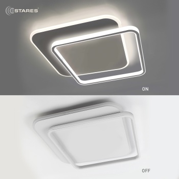 Управляемая светодиодная люстра STANDART 80W 2S-ON OFF- 475x475x50-WHITE WHITE-220-IP20