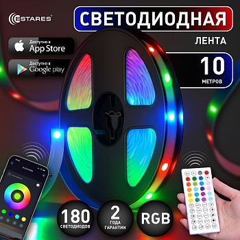 Управляемый светодиодный светильник гибкий ELECTRA RGB 15W-L-IRC-1,5W/m-18LED5050/m-10m-24/220V-IP20