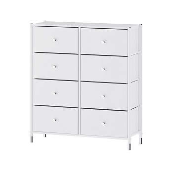 COMMOD classic 4F-8D-WHITE/SILVER-89x30x99 комод семейный