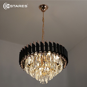  Люстра SANDRA 8хЕ14-480х905-BKGD/CRYSTAL-220-IP20