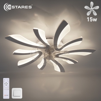 FAN ALESSIA 80W+15W R-RC-WHITEWHITE ОЗОН 10