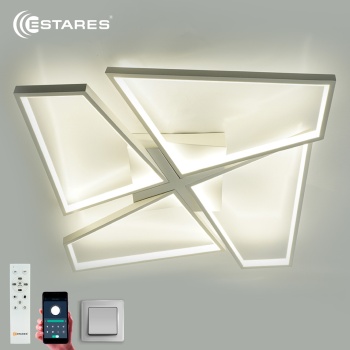 Управляемая светодиодная люстра ORLANDO 120W S-APP-550x550x90-WHITE/WHITE-220-IP20