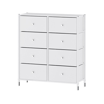 COMMOD classic 4F-8D-WHITE/SILVER-89x30x99 комод семейный