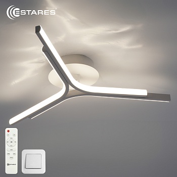 Управляемая светодиодная люстра  RUBY 60W 3L-RC-600x90-WHITE/WHITE-220-IP20