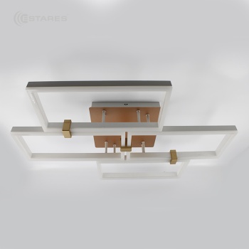 УПРАВЛЯЕМАЯ СВЕТОДИОДНАЯ ЛЮСТРА ON OFF PANDORA 160W 4S-ON OFF-1050X720X150-WHITE GOLD-220-IP20