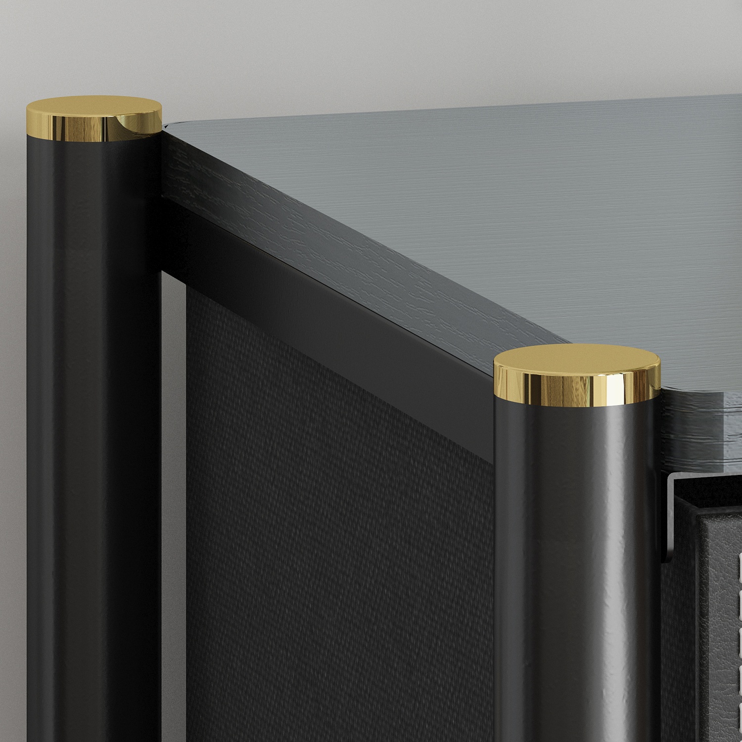 COMMOD classic 2F-5D-BLACK GOLD-100x30x59 комод тв