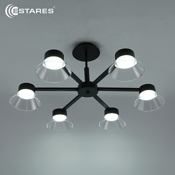 Люстра LATEA 6xGX53 R-750x330- BLACK/CLEAR-220-IP20