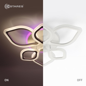 Управляемая светодиодная люстра AZALIA RGB 80W+10W 6R-APP-680x120-WHITE WHITE-220-IP20