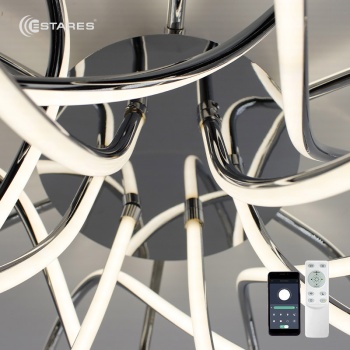 Управляемый светодиодный светильник LIANA MUSE 105W R-APP-560x235-CHROME WHITE-220-IP20