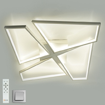 Управляемая светодиодная люстра ORLANDO 120W S-RC-550x550x90-WHITE/WHITE-220-IP20