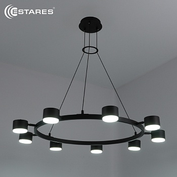 Люстра LAMPADA 9xGX53-870x800-BLACK-220-IP20