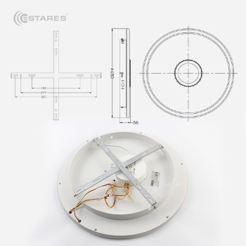 Управляемый светодиодный светильник ORIENT slim 60W R-480x56-white white-220-IP40