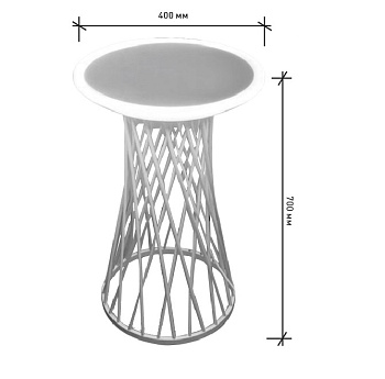 Светодиодный светильник - стол GEOMETRIA TABLE 21W R-400/700-WHITE/WHITE-220-IP40