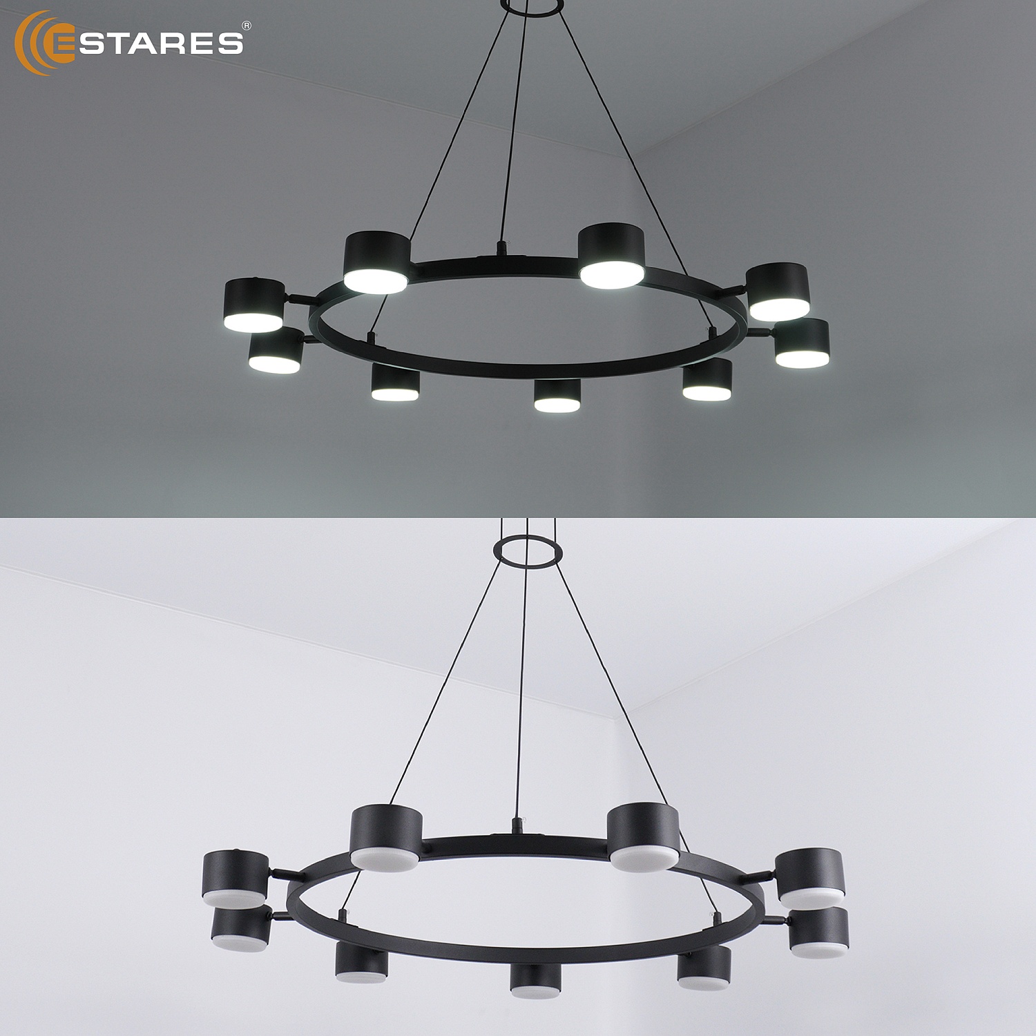 LAMPADA 9xGX53 black Озон 2