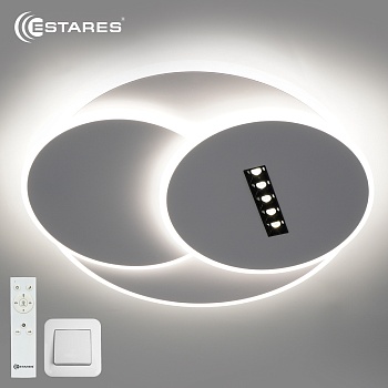 Управляемый светодиодный светильник STERREN 95W 3R 5DL-RC-495x55-WHITE/BLACK/WHITE-220-IP20