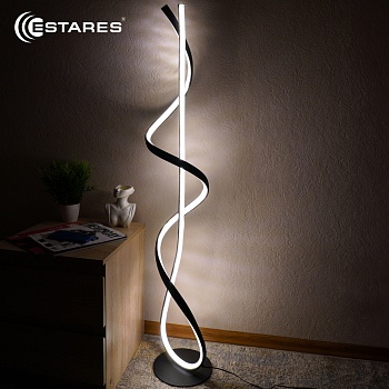 Cветодиодный светильник, торшер LIANA 40W L-3000k-220x1300-BLACK/CLEAR-220-IP20