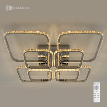  Управляемый светодиодный светильник VERSAL' 160W 8R-570X570X135-CHROME/CRYSTALL-220-IP20