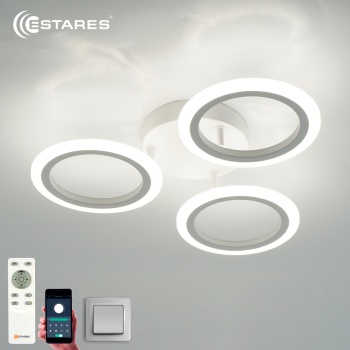 Управляемая светодиодная люстра MARIA 50W 3R-APP-440x80-WHITE/WHITE-220-IP20