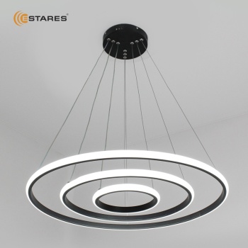 Управляемая светодиодная люстра LATTE 70W 3R-APP-600x1100-BLACK WHITE-220-IP20