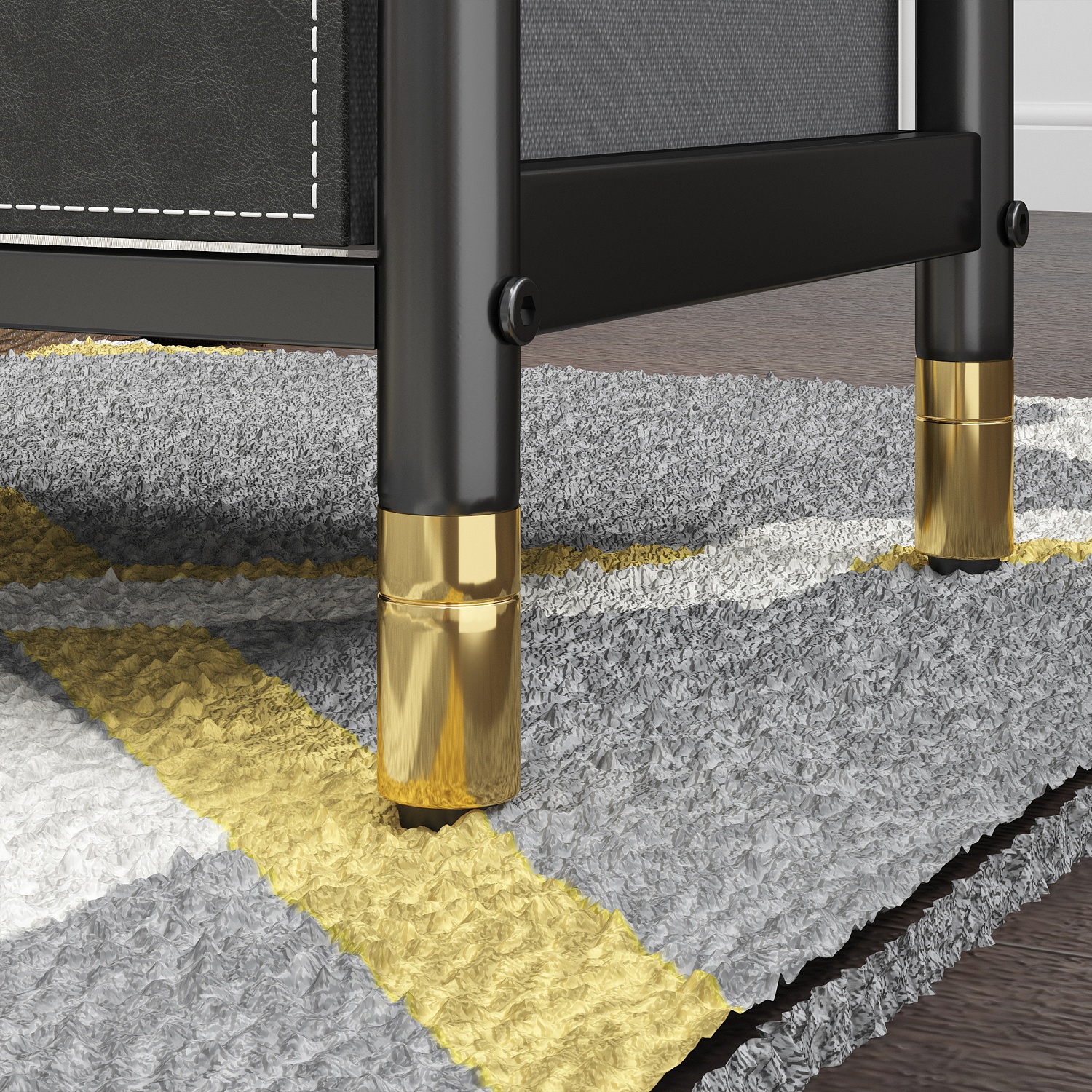 COMMOD classic 2F-5D-BLACK GOLD-100x30x59 комод тв