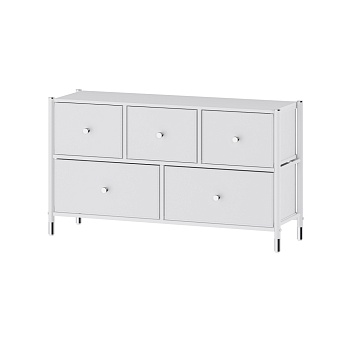 COMMOD classic 2F-5D-WHITE/SILVER-100x30x59 комод тв