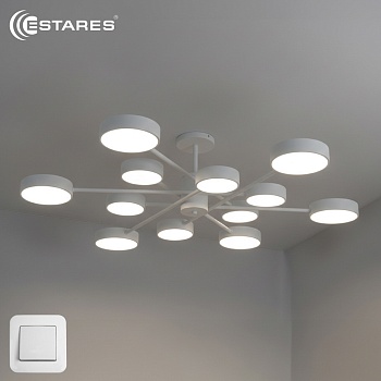 Управляемая светодиодная люстра MATEO 150W 12R-ON/OFF-1014x250-WHITE/WHITE-220-IP20