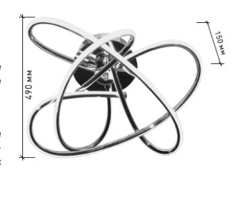 Светодиодный светильник неуправляемый LIANA MONO 60W R-490-NW-CHROME OPAL-220-IP20 4000K