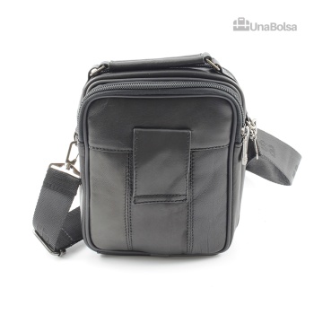 Сумка мужская из натуральной кожи UB-B110-150x185-black black-молния кнопка