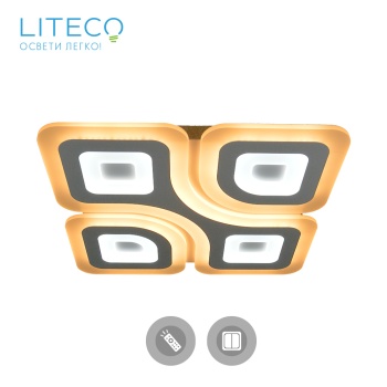 Управляемый светодиодный светильник LC-Quadrate-60w-ww nw cw nl-white-220-ip40