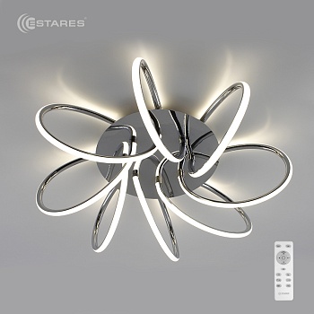 Управляемый светодиодный светильник SPRING 120W 8R-580/230-RC-CHROME/OPAL-220-IP20