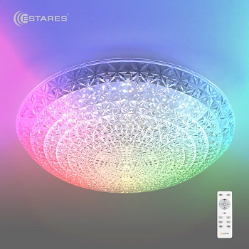 Управляемый светодиодный светильник  AKRILIKA  RGB 36W R-400-CLEAR/WHITE-220-IP20/2019