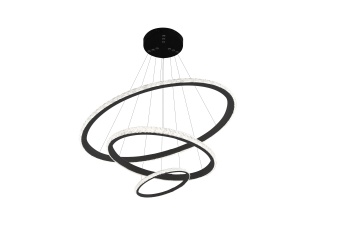 Управляемая светодиодная люстра ACRYLIC latte 70W 3R-APP-600x1100-BLACK/CLEAR-220-IP20