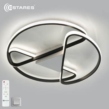 Управляемая светодиодная люстра CALLISTA 80W R-RC-500x75-BLACK/WHITE-220-IP20