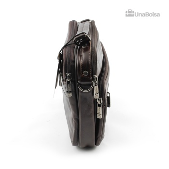 Сумка мужская из натуральной кожи UB-B222-240x190х90-brown brown-молния молния