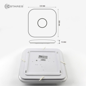 Управляемая светодиодная музыкальная люстра MUSIC RGB 40W S-APP-330-WHITE CHROME-220-IP20