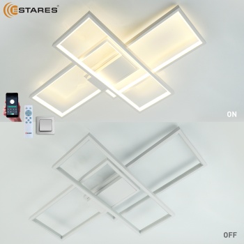 Управляемая светодиодная люстра SVEN 85W 3S-APP-690x470x80-WHITE WHITE-220-IP20