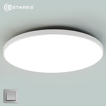Управляемый светодиодный светильник MOON 70W R-ON/OFF-450x65-WHITE/WHITE-220-IP44