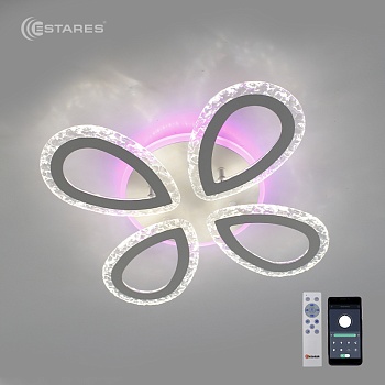 УПРАВЛЯЕМАЯ СВЕТОДИОДНАЯ ЛЮСТРА AGATA ICE RGB 54W+15W 4R-APP-501X86-WHITE/CLEAR-220-IP20