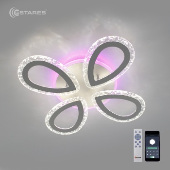 УПРАВЛЯЕМАЯ СВЕТОДИОДНАЯ ЛЮСТРА AGATA ICE RGB 54W+15W 4R-RC-501X86-WHITE/CLEAR-220-IP20