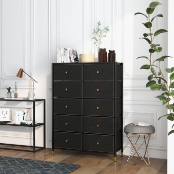 COMMOD classic 5F-10D-BLACK GOLD-89x30x120 комод семейный плюс