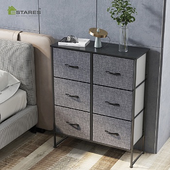 COMMOD 3F-6D-GRAY-80x30x97  комод-макси плюс