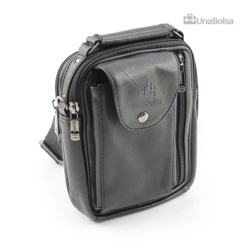 Сумка мужская из натуральной кожи UB-B110-150x185-black black-молния кнопка